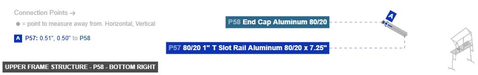 Upper Frame Structure - Part End Cap Aluminum 80/20 - bottom_right