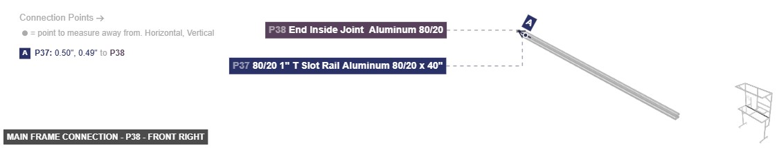 Main Frame Connection - Part End Inside Joint  Aluminum 80/20 - front_right