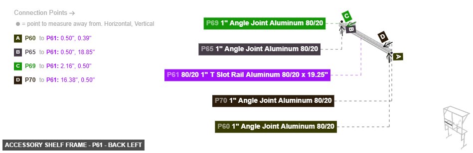 Accessory Shelf Frame - Part 80/20 1