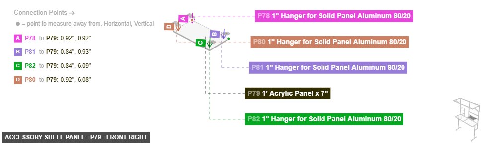 Accessory Shelf Panel - Part 1' Acrylic Panel x 7