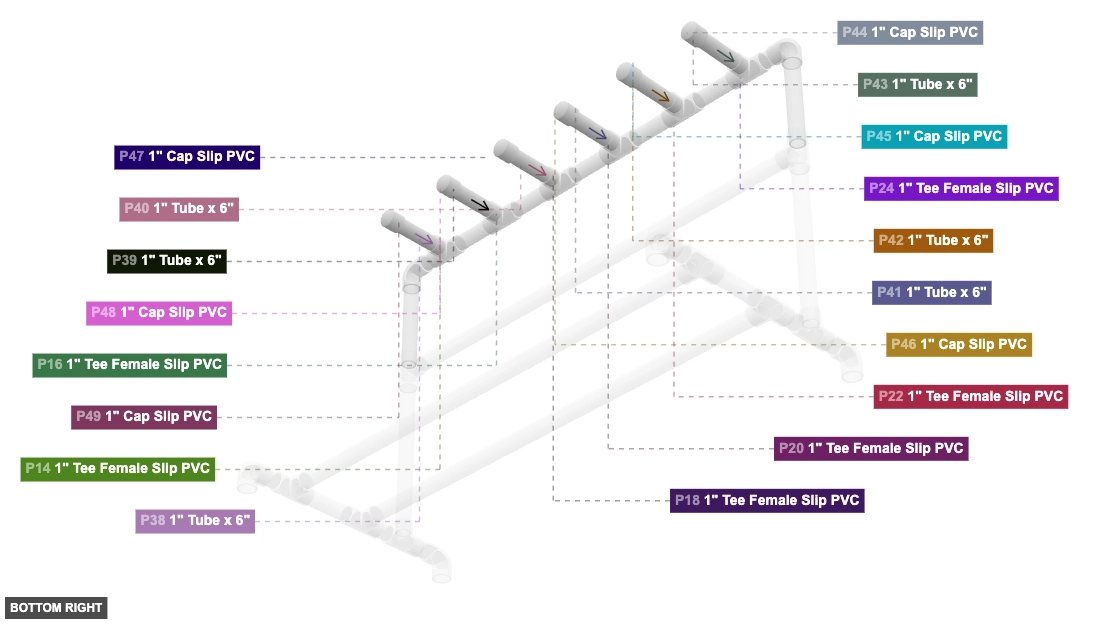 Assembly of Rear Support Bars and Caps - bottom_right
