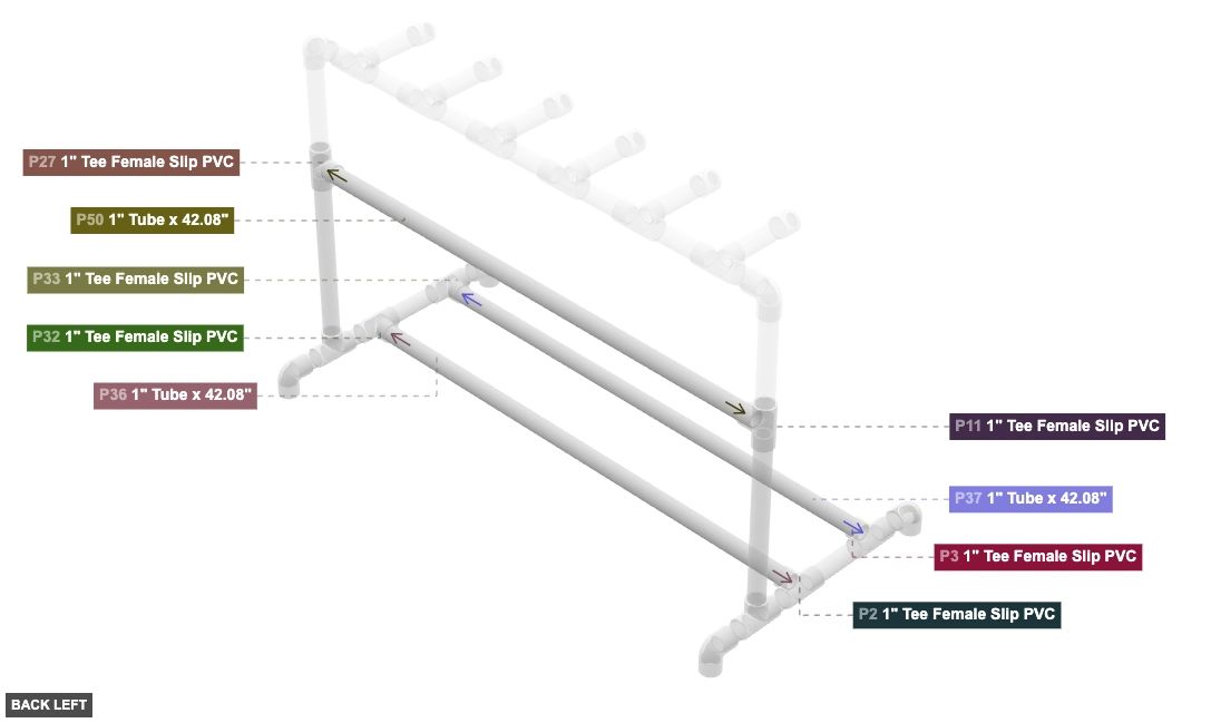 Assembly of Frame Connecting Tubes - back_left
