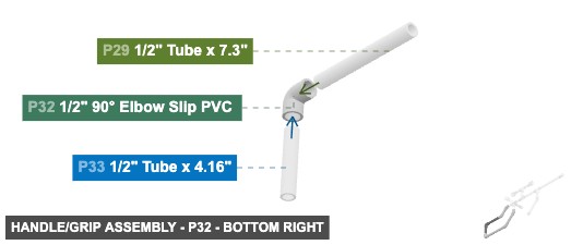 Handle/Grip Assembly - Part 1/2