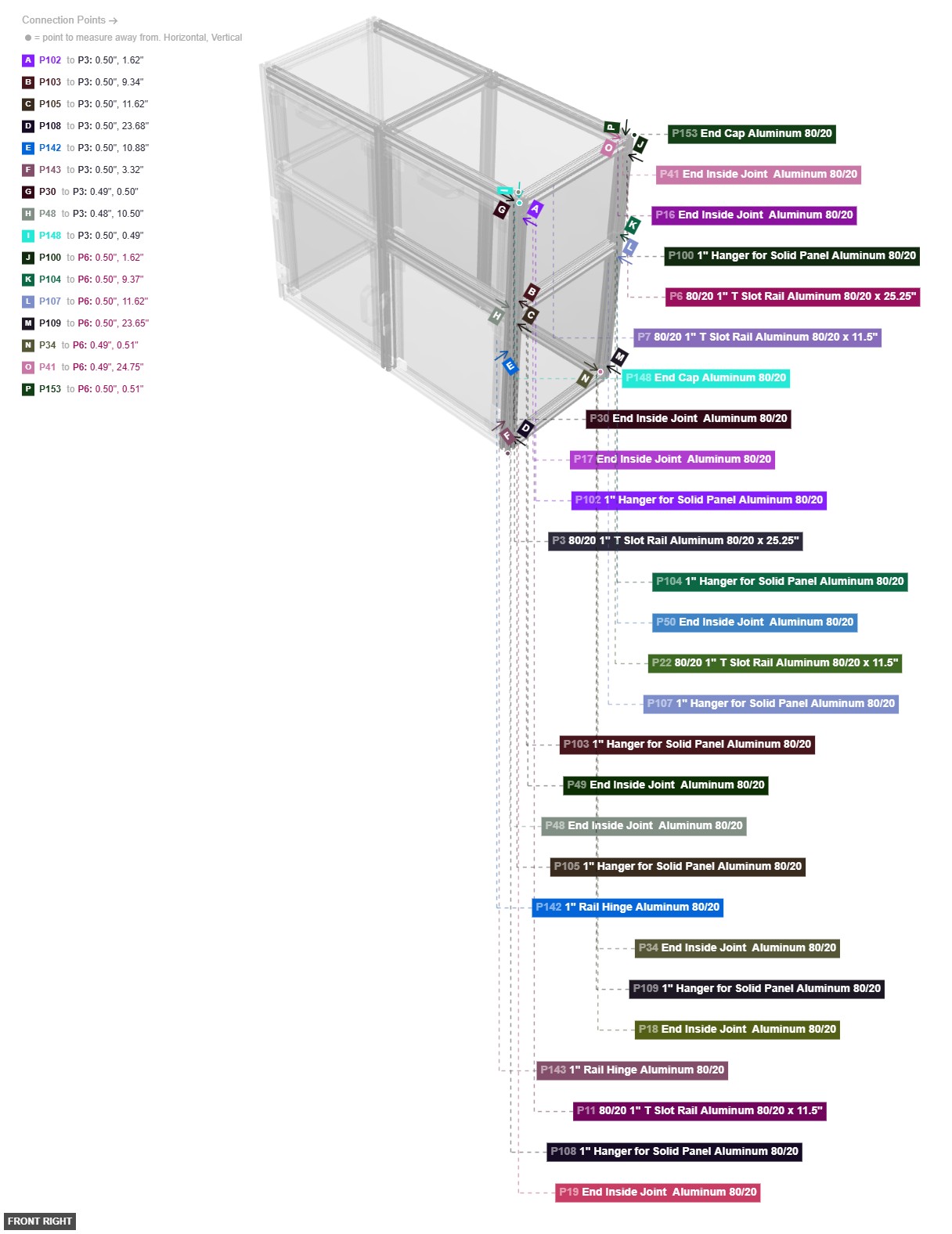 Assembly of Right Frame Wall - front_right