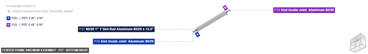 Center Frame and Main Assembly - Part 80/20 1