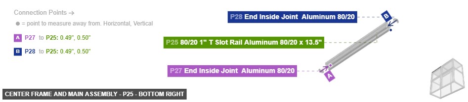 Center Frame and Main Assembly - Part 80/20 1