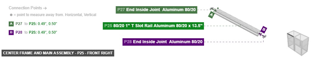 Center Frame and Main Assembly - Part 80/20 1