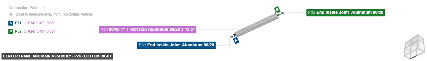 Center Frame and Main Assembly - Part 80/20 1