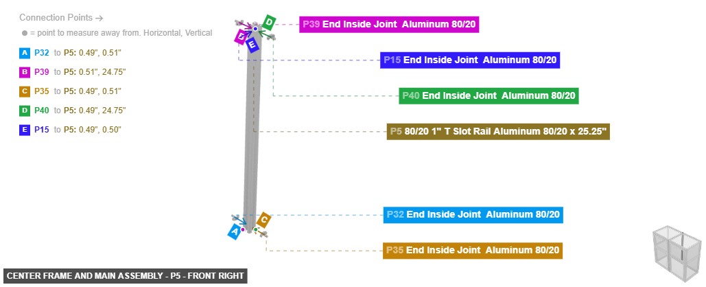 Center Frame and Main Assembly - Part 80/20 1