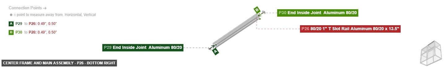 Center Frame and Main Assembly - Part 80/20 1