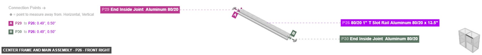 Center Frame and Main Assembly - Part 80/20 1