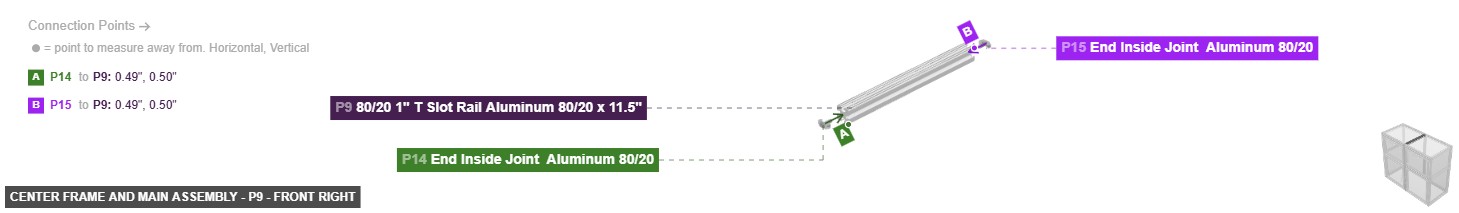 Center Frame and Main Assembly - Part 80/20 1