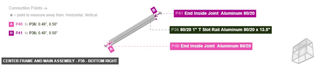 Center Frame and Main Assembly - Part 80/20 1