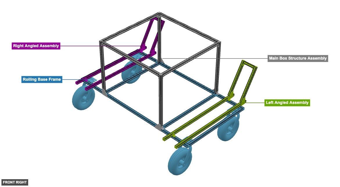 Aluminum Utility Cart - Overview front_right