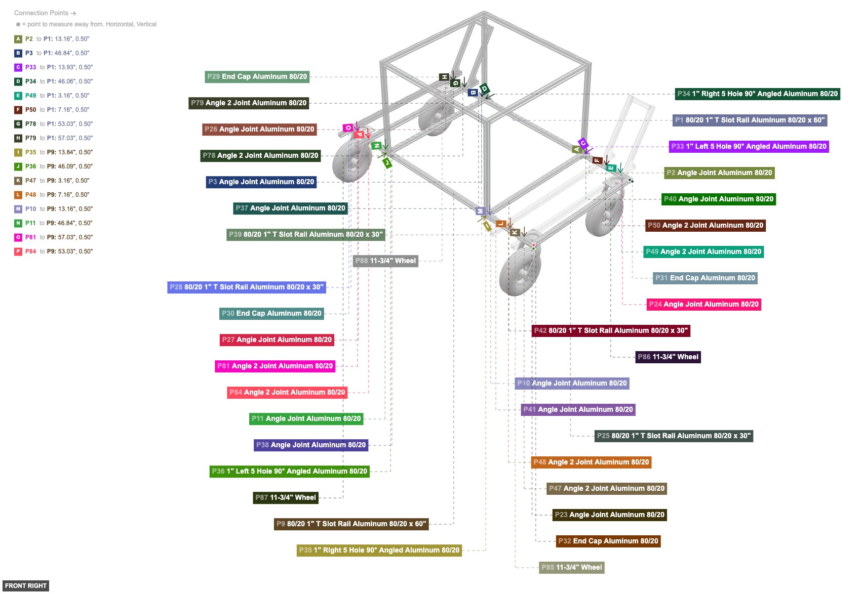 Assembly of Rolling Base Frame - front_right