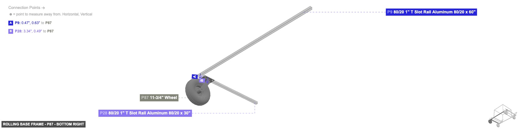 Rolling Base Frame - Part 11-3/4