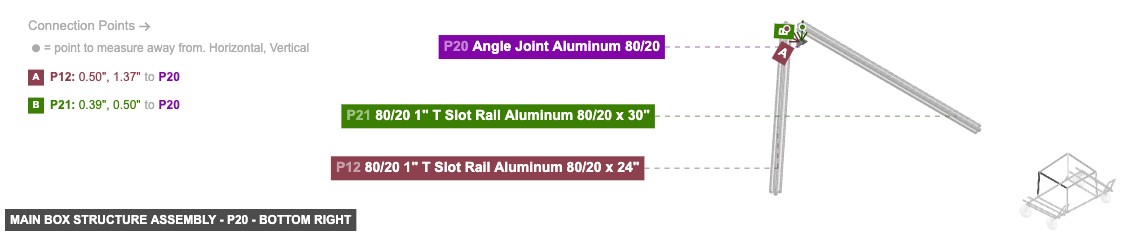 Main Box Structure Assembly - Part Angle Joint Aluminum 80/20 - bottom_right