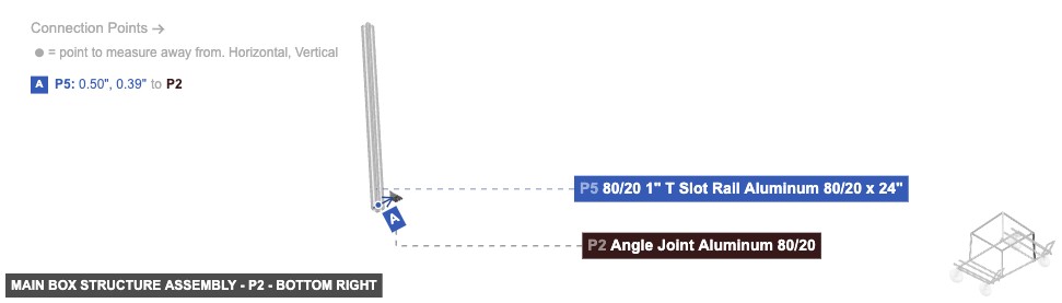 Main Box Structure Assembly - Part Angle Joint Aluminum 80/20 - bottom_right