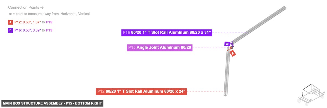 Main Box Structure Assembly - Part Angle Joint Aluminum 80/20 - bottom_right