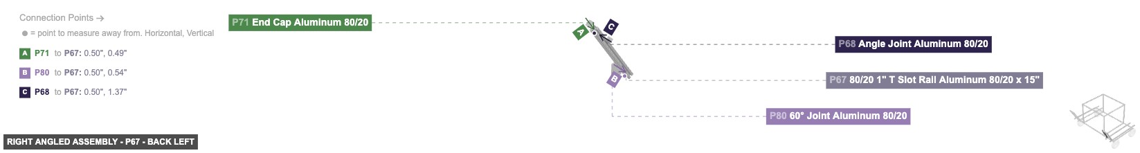 Right Angled Assembly - Part 80/20 1
