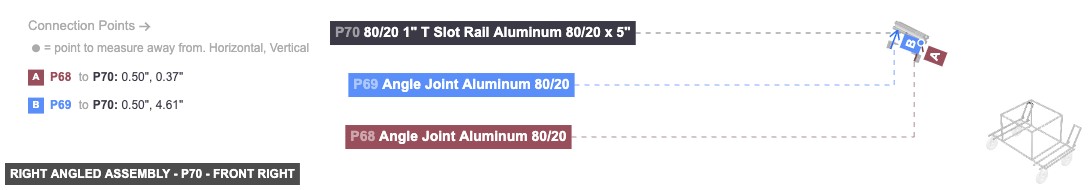 Right Angled Assembly - Part 80/20 1