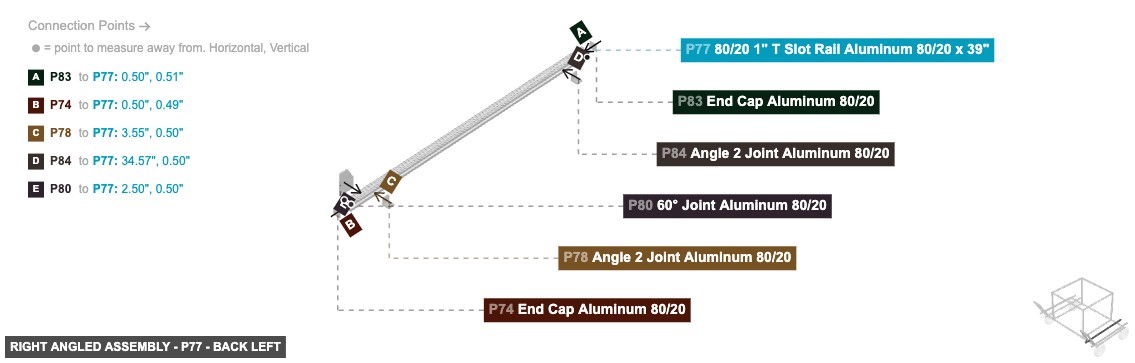 Right Angled Assembly - Part 80/20 1