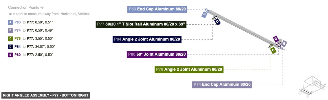 Right Angled Assembly - Part 80/20 1