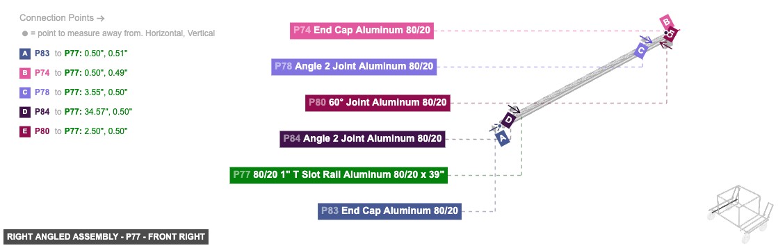 Right Angled Assembly - Part 80/20 1