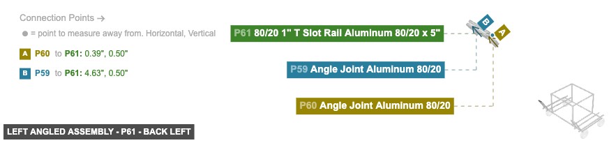 Left Angled Assembly - Part 80/20 1