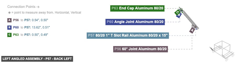 Left Angled Assembly - Part 80/20 1