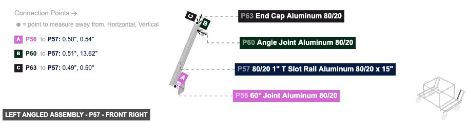 Left Angled Assembly - Part 80/20 1