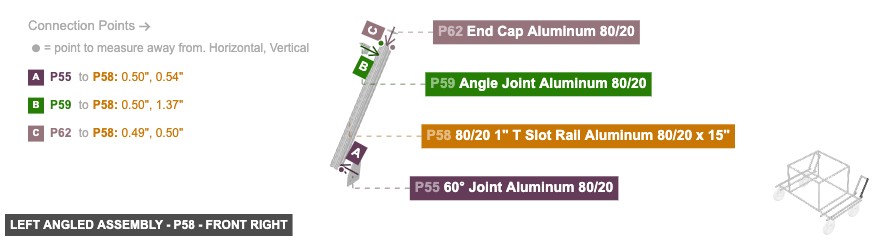 Left Angled Assembly - Part 80/20 1