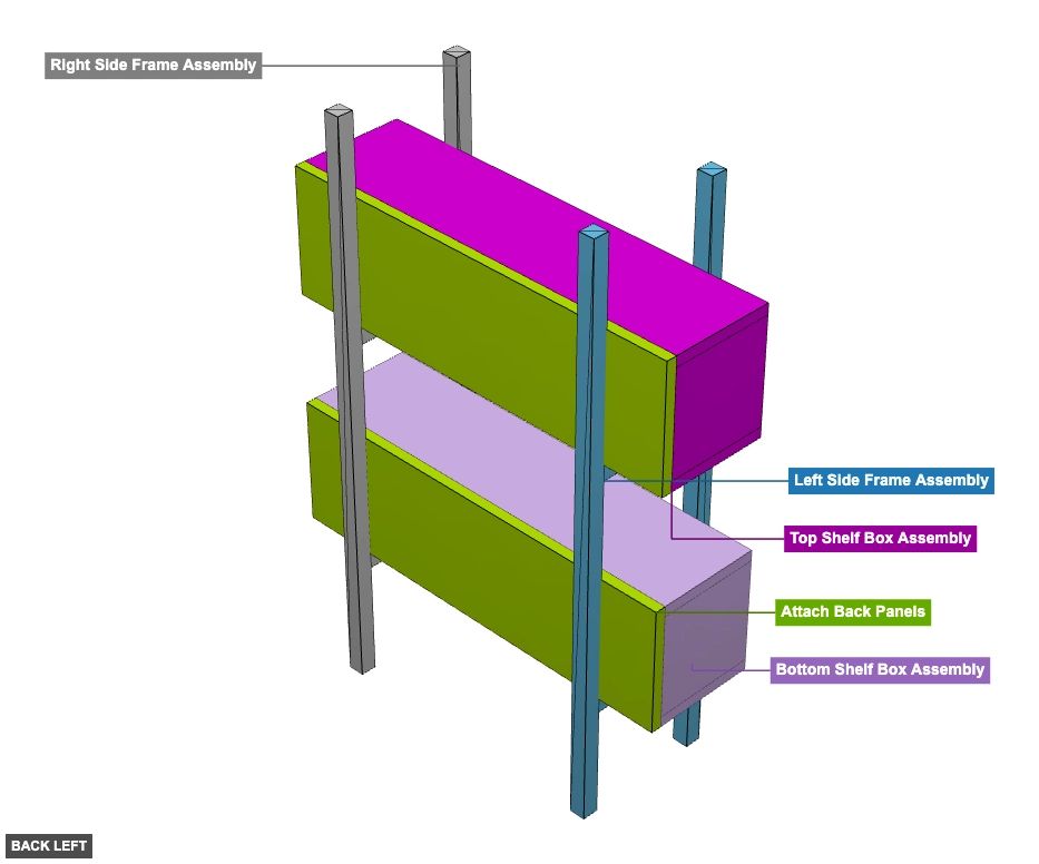 Wooden Credenza 2 - Overview back_left