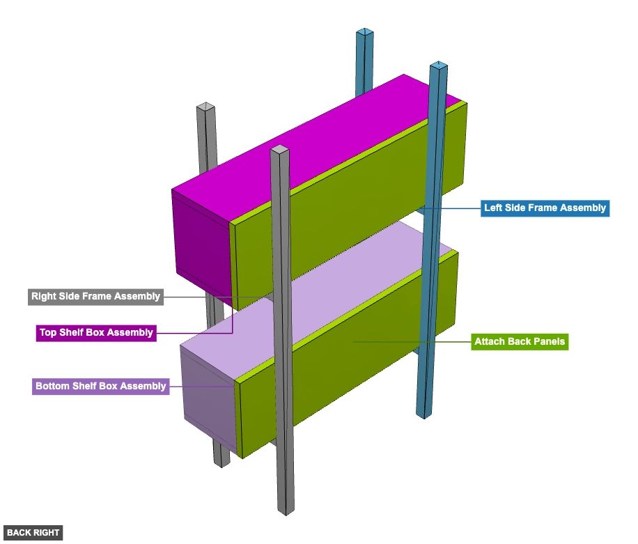 Wooden Credenza 2 - Overview back_right