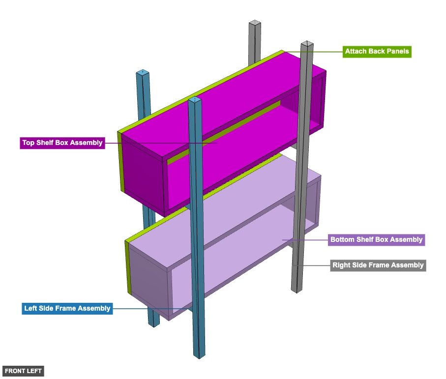 Wooden Credenza 2 - Overview front_left