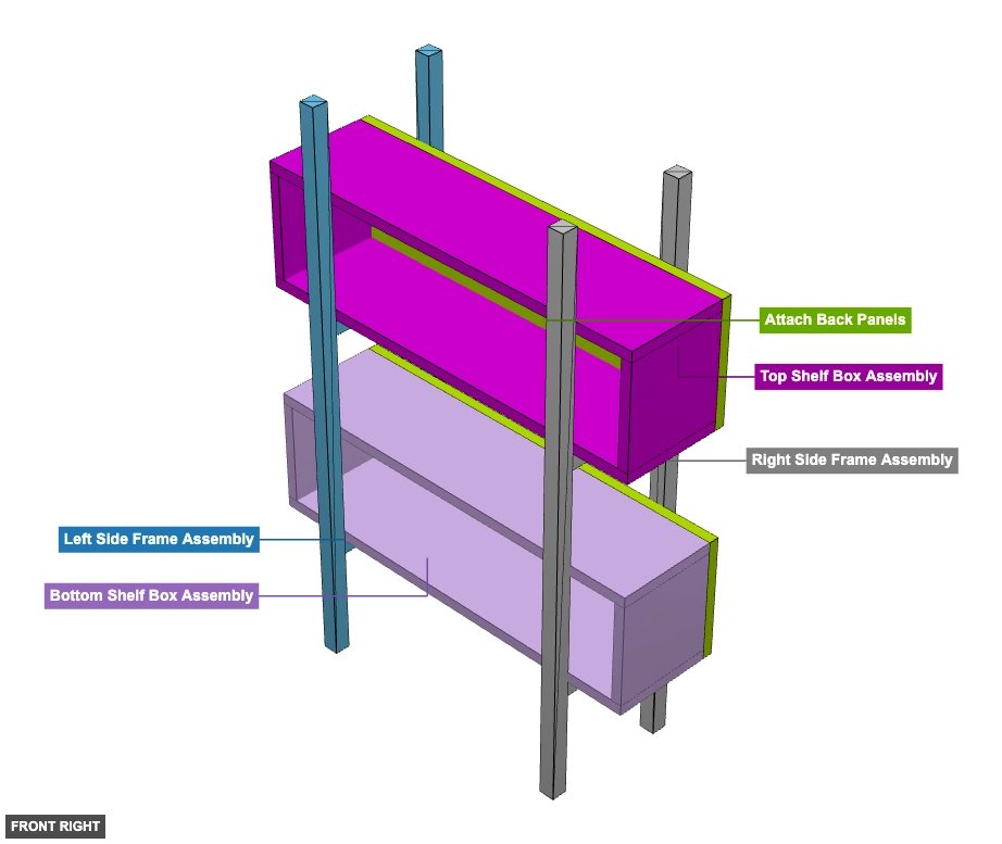 Wooden Credenza 2 - Overview front_right