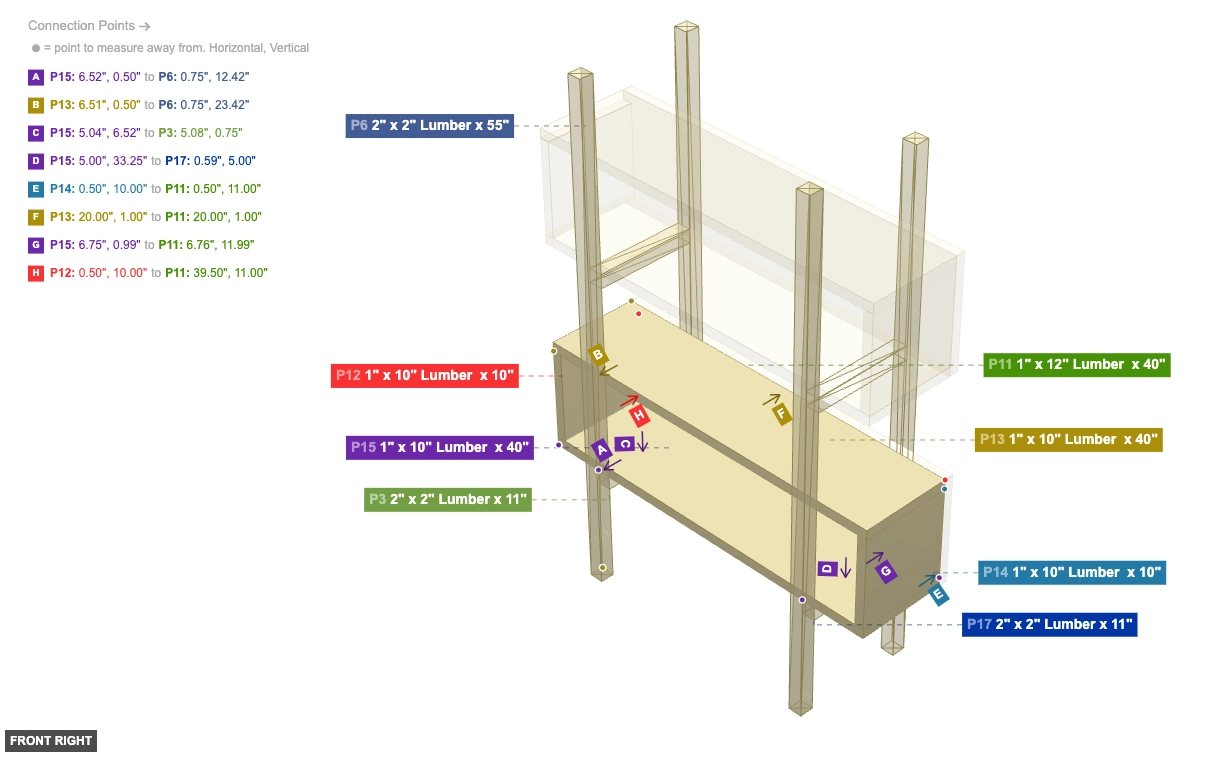 Assembly of Bottom Shelf Box Assembly - front_right