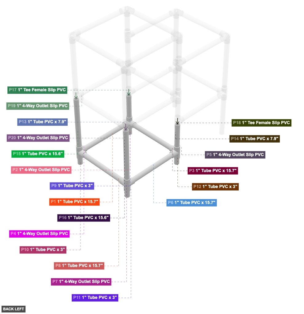 Assembly of Base Structure - back_left