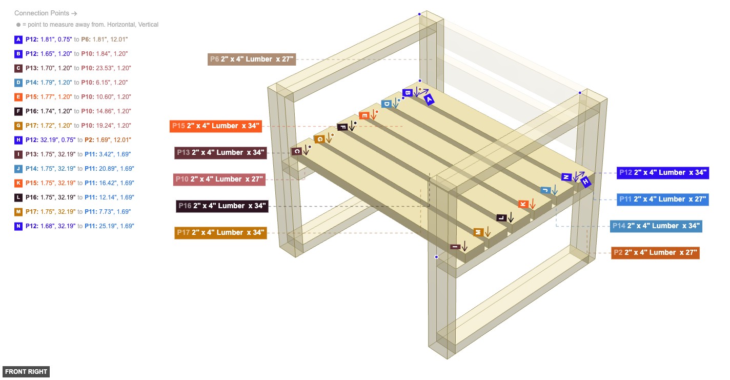 Assembly of Install Seat Slats - front_right