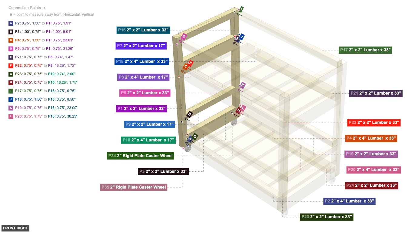 Assembly of Left Side Frame and Wheels - front_right