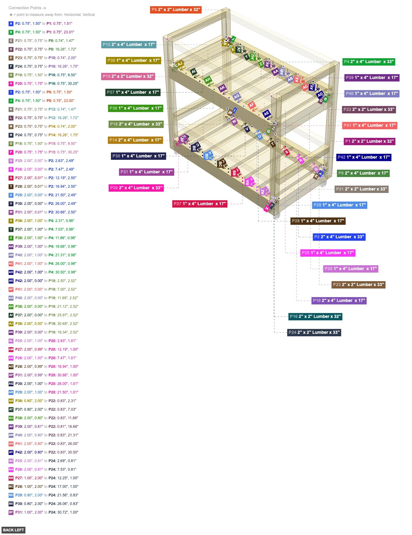 Assembly of Lower Shelf Frame Assembly - back_left