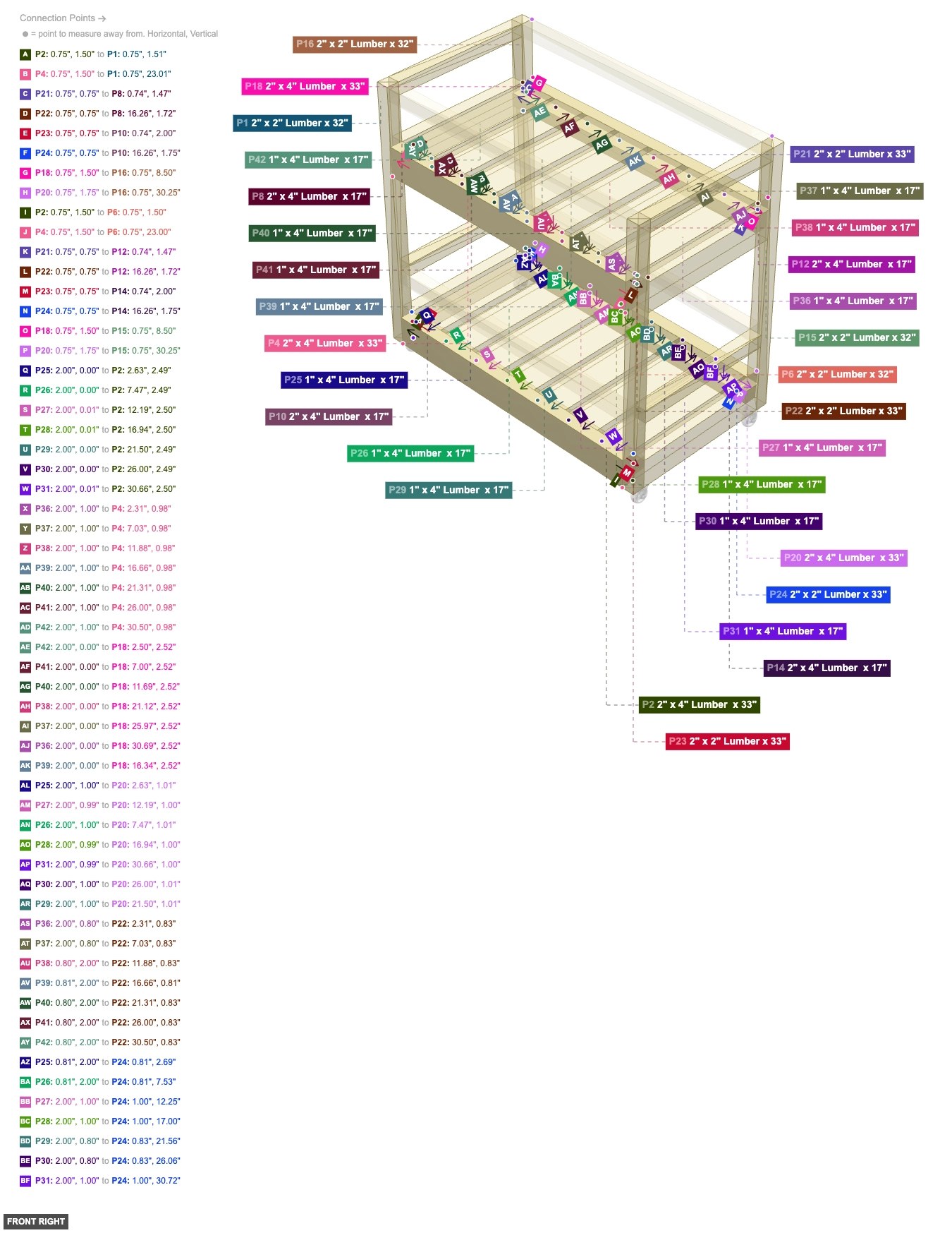 Assembly of Lower Shelf Frame Assembly - front_right