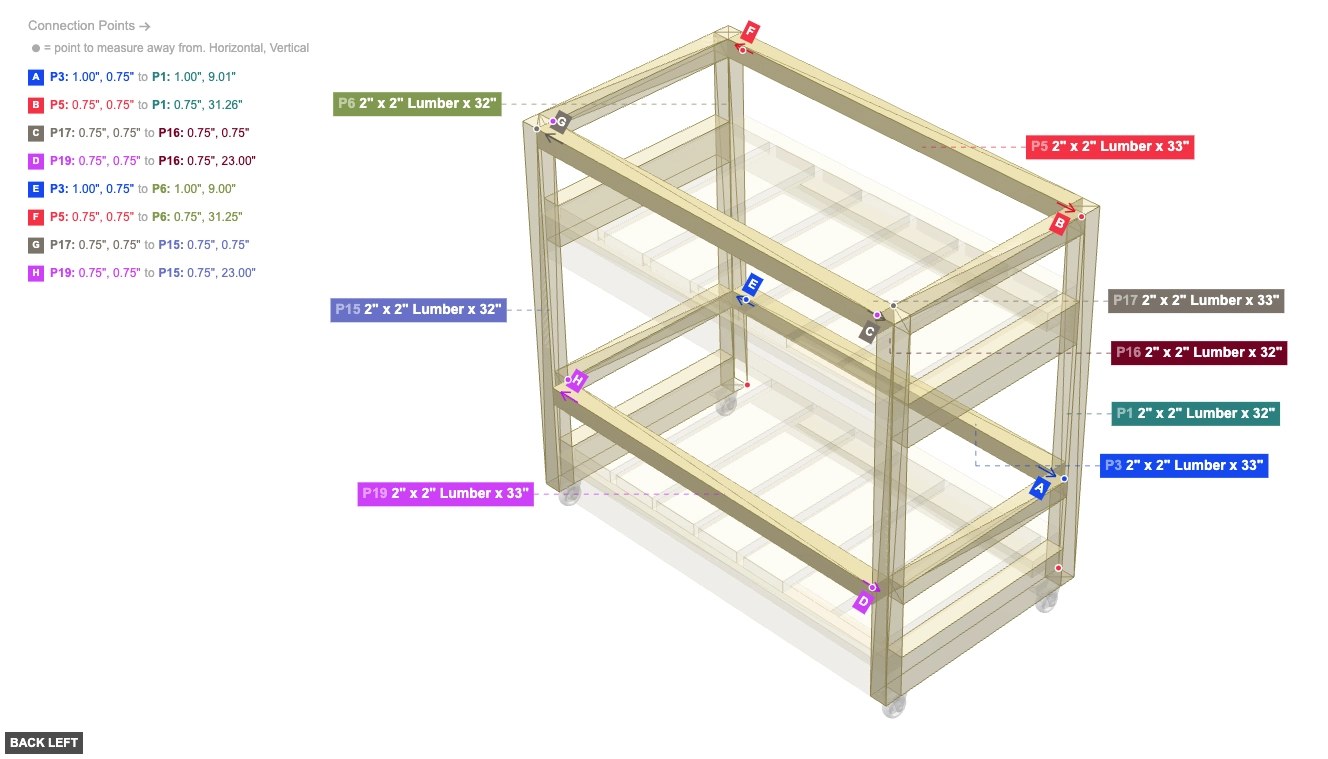 Assembly of Upper Shelf Frame Assembly - back_left