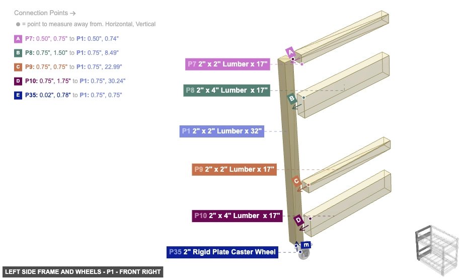 Left Side Frame and Wheels - Part 2