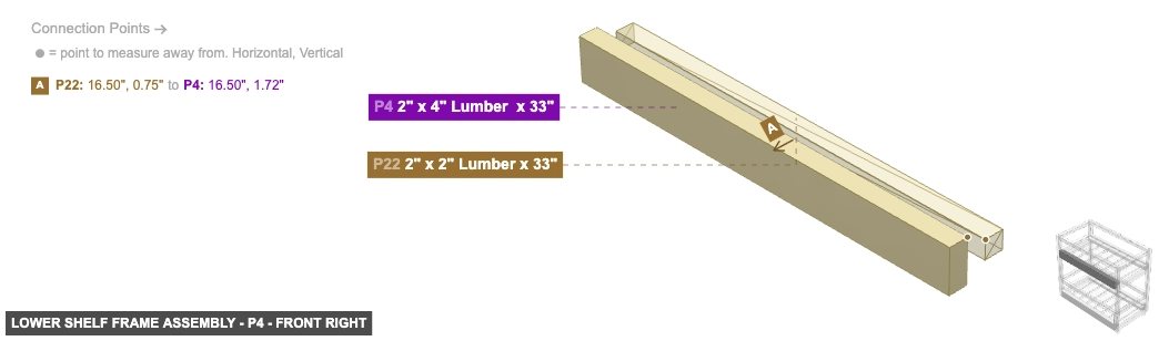 Lower Shelf Frame Assembly - Part 2