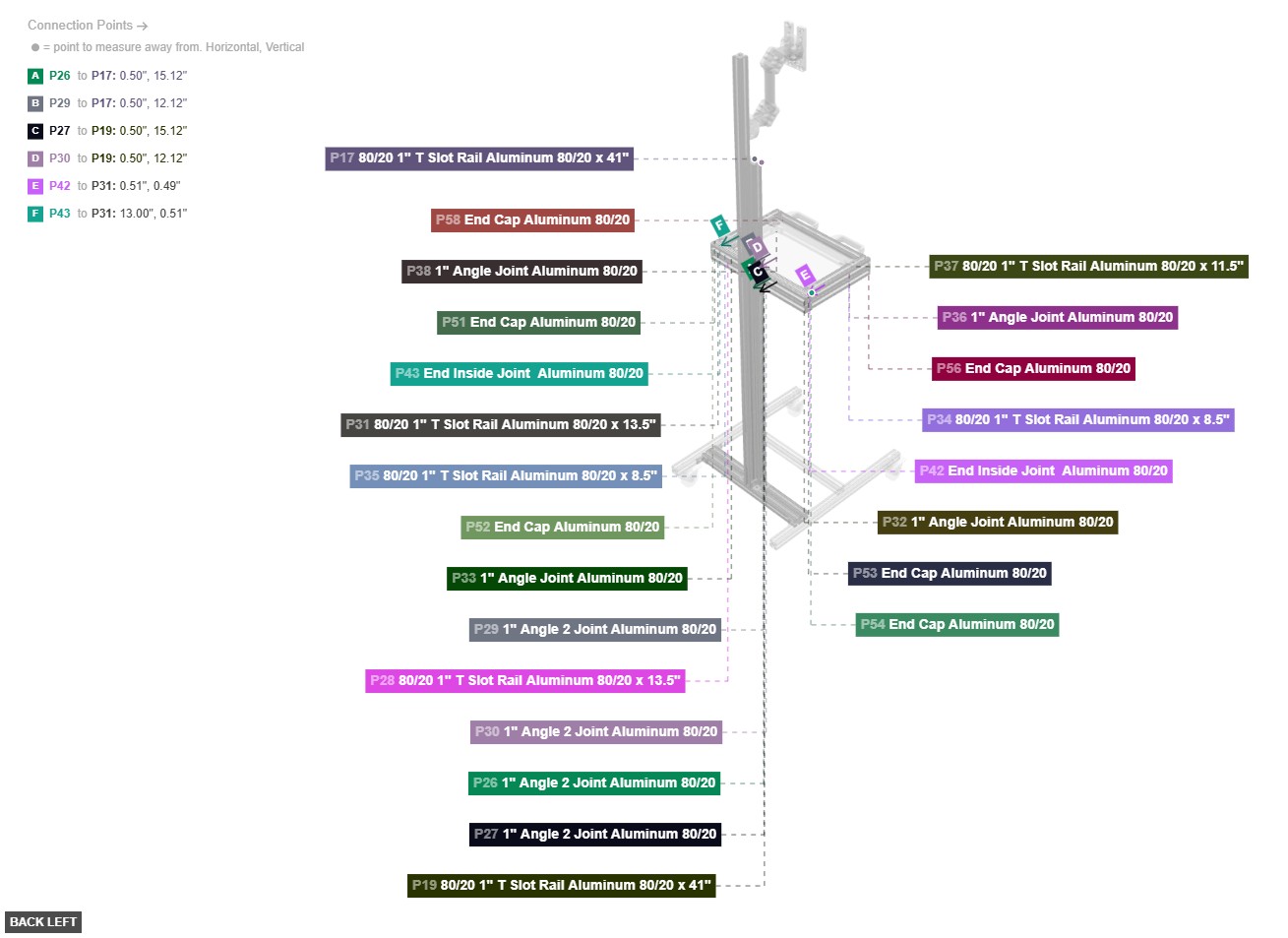 Assembly of Upper Shelf Frame - back_left