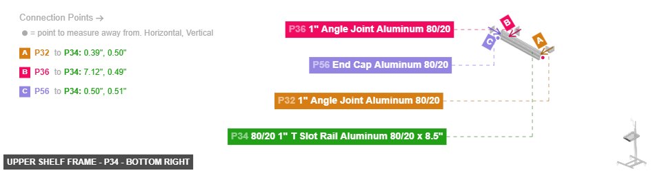 Upper Shelf Frame - Part 80/20 1