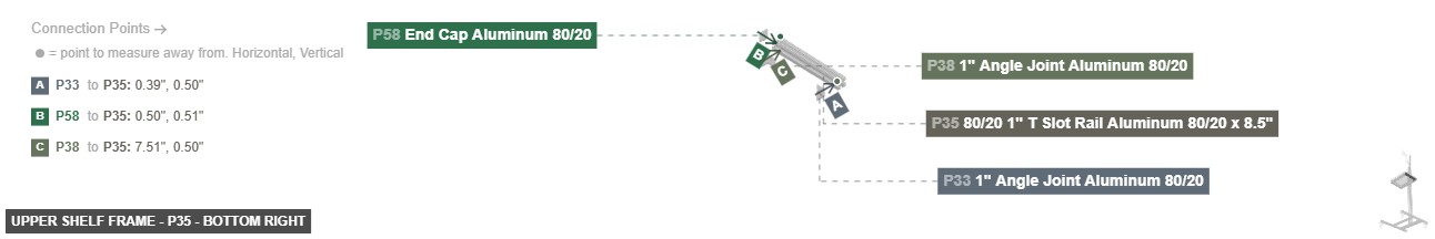 Upper Shelf Frame - Part 80/20 1