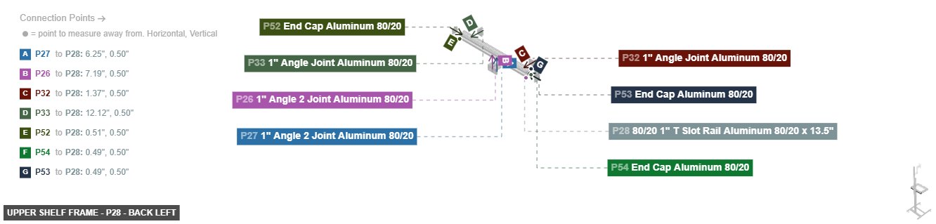 Upper Shelf Frame - Part 80/20 1