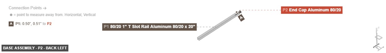 Base Assembly - Part End Cap Aluminum 80/20 - back_left